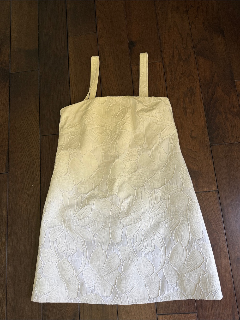 J Crew size 8 white dress built in corset bra & removable & adjustable straps
